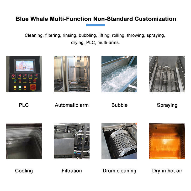 Five Tank Industrial Ultrasonic Cleaner 192L for Solvent Degreasing and Metal Parts Cleaning