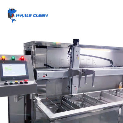 108L Five Tanks เครื่องทำความสะอาดอัลตราโซนิกอัตโนมัติพร้อมแขนหุ่นยนต์
