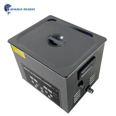 6.5L เครื่องทำความสะอาดอัลตราโซนิกทันตกรรม 180W 1.43 แกลลอนเครื่องทำความสะอาดสแตนเลสสีดำ