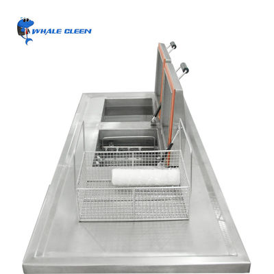 เครื่องทำความร้อนแบบปรับอุลตร้าโซนิคอุตสาหกรรมขนาด 45 ลิตรพร้อมถัง SUS304 สองถัง